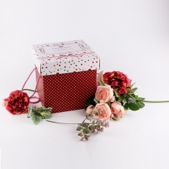 ウェディングパーティーデコレーションの花屋パッキングフラワーギフトボックスの正方形