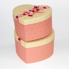 Romantic Heart Shaped Gift Boxes with Ribbon for Valentine's Day