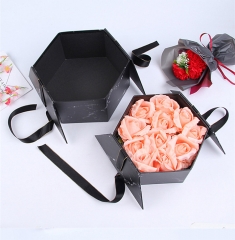 Hexagon Floral Packaging Boxes For Wedding Birthday Party